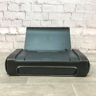 HP Officejet H470 tragbarer USB Drucker mit Ledertasche + Netzteil + USB