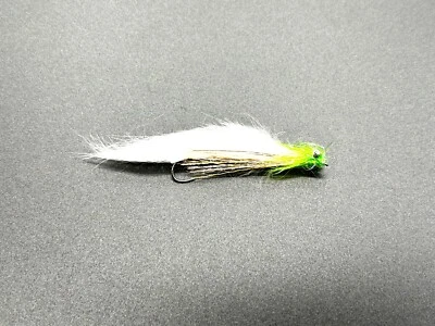 WORLD CLASS FLIES 6 x Mini Snake Flies - White - 5cm length - Trout Fishing Flies