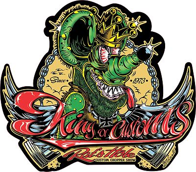 King of Customs Rat Sticker Rat Fink Big Daddy Rat 5.5 by 6.5 inches