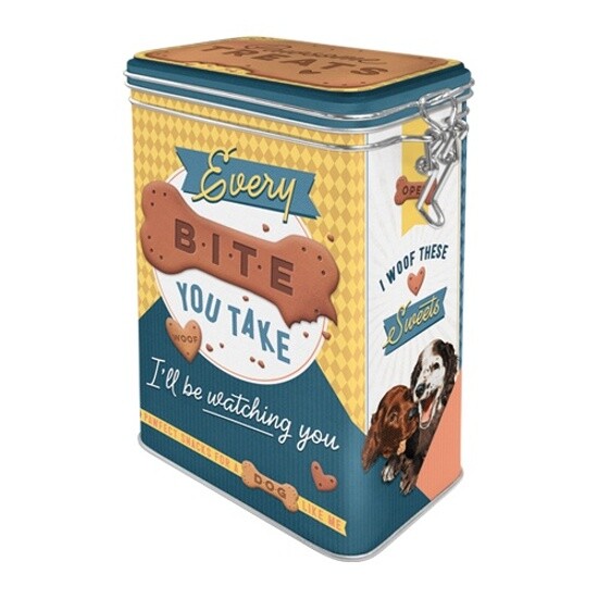 Dog cookies aroma box U-lock storage jar hoard box metal