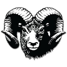 Ram Head Car Vinyl Sticker - SELECT SIZE