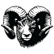 Ram Head Car Vinyl Sticker - SELECT SIZE