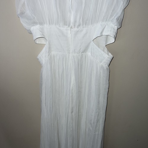 Maxi Vestido Zara Nuevo Con Etiquetas Blanco Corte Largo Satisfecho Fluido Para Mujer Talla XS - Imagen 9 de 11