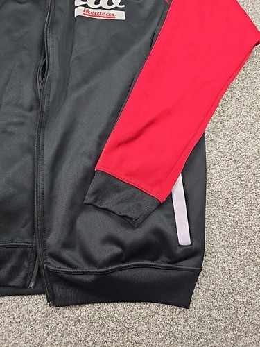 Ikewear Jacket Mens 3XL Black Red White Full Zip Track Coat Athletic Wear Casual - Picture 5 of 14