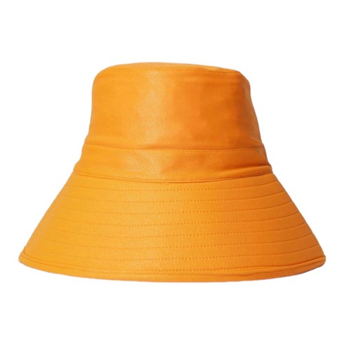 Urban Outfitters Orange Metallic Shimmer Oversized Sun Bucket Hat One Size - Picture 2 of 3