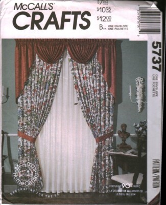 5737 Vintage McCalls SEWING Pattern Curtains Drapery Window OOP Home Decor Sew