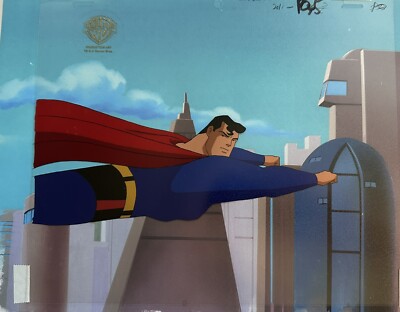 Superman animiertes Original Cel WB handbemalt mit COA