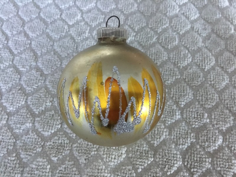 west Germany gold/silver ornament 