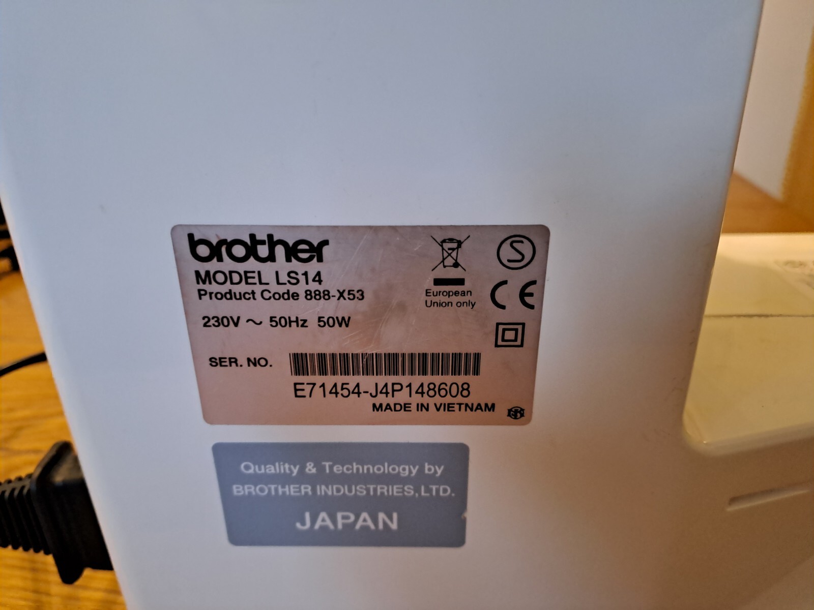 Brother LS14 Metal Chassis Sewing Machine White 787162940121 eBay