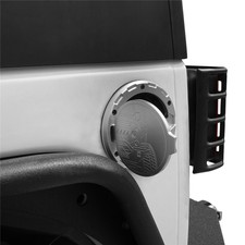 Fit 2007-2018 Jeep Wrangler Jk Aluminum Gas Cap Cover Half Face Fuel Filler Tank Fit 2007-2018 Jeep Wrangler Jk Aluminum Gas Cap Cover Half Face Fuel Filler Tank