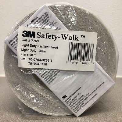 3m 7753 Safety-Walk Anti-Slip Tape 4'' X 60ft. Clear