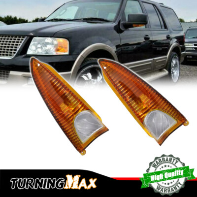 Front View Mirror Turn Signal Lights Repeater Lens For 2003-06 Lincoln Navigator