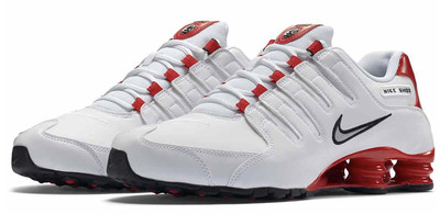 red and white nike shox