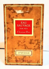Eau Sauvage Christian Dior 3.4oz After Shave Splash Men Rare Vintage Old Package