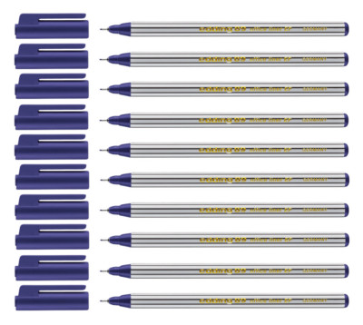 10 x Edding 89 office liner Fineliner Einwegliner Filzstift 0,3 mm blau