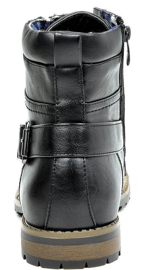 Men Motorcycle Combat Boots Military Boots Riding Ankle Leather Boots