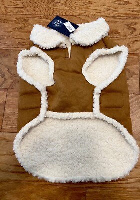GAP Dog s Sherpa Liked Coat, Jacket. Brown, Size Small BRAND NEW