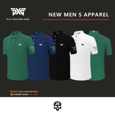 NEW PXG Golf Men's Short Sleeve T-Shirt Summer golf Breathable Sports Top