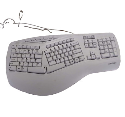 Perixx Wired Ergonomic Keyboard Periboard-512B White KB for Wrist Relief