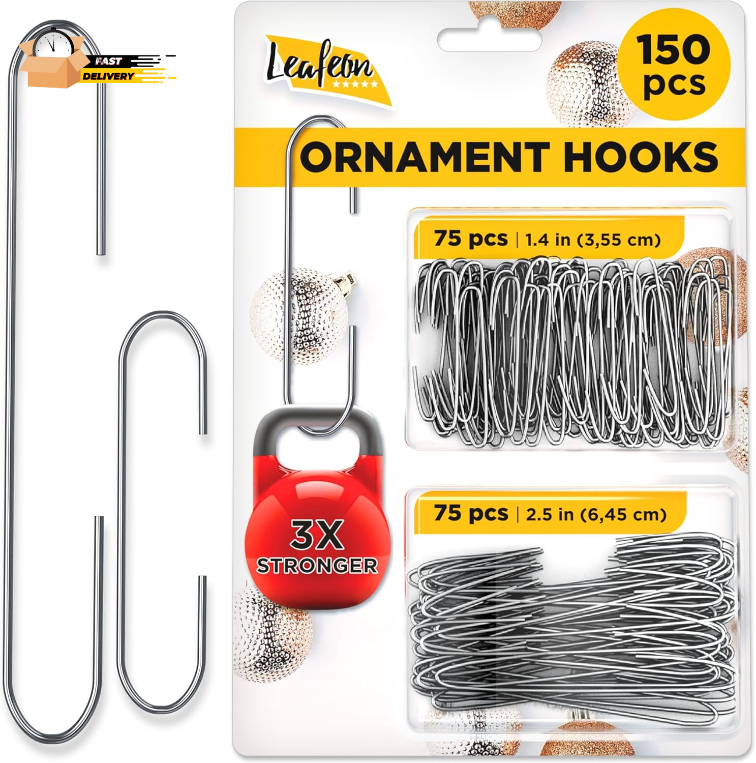 150 Pack Christmas Ornament Hooks – Great Xmas Ornament Hangers for Christmas Tr