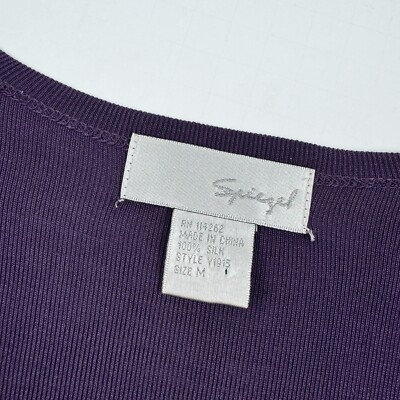 ジル「専用」 Vintage Spiegel Wrap Blouse Womans Medium Purple Silk Long Sleeve
