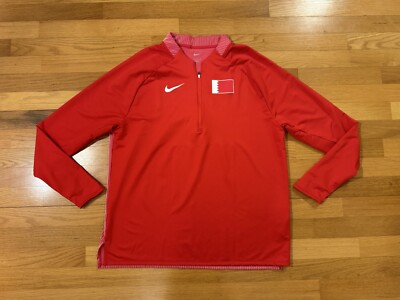 New XXL Nike Pro Elite Bahrain 1/4 Zip Pullover Track Jacket CK3192-657 Men