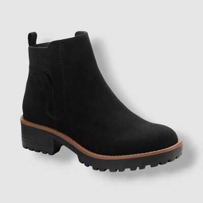 Sun + Stone Women's Black Micro Kandy Booties Shoes Size 8.5