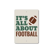 Custom Football Lover Sign Personalized Sports Lover Aluminum Metal Decor Sign