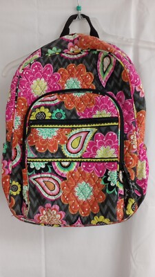 Vera Bradley Quilted Campus Backpack Ziggy Zinnia Pattern (Ret