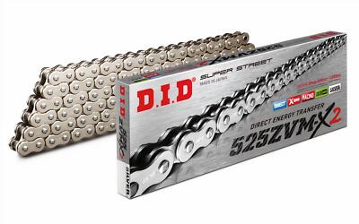 Chain DID X-Ring 525ZVM-X2 118 Rivet Lock ZJ Silver (5/8 x 5/16 x 10.16)