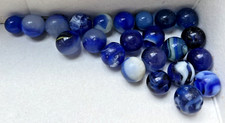 VTG Marbles Akro agate and flame swirl and other Lot 23 balls blues combo colors