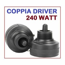 COPPIA DRIVER TWEETER PIEZO ELETTRICO A VITE 240W RICAMBIO CASSE ACUSTICHE