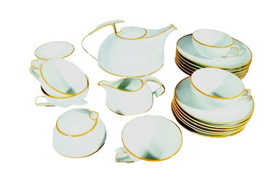 Walter Gropius TAC Rosenthal Studio-Linie Porzellan Tee- Service ° rare Farben