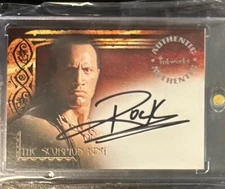 2002 Inkworks The Scorpion King Autograph The Rock On Card Auto Dwayne Johnson