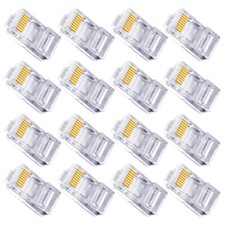 100 PCS Joint Ethernet Cable Plugs Coupler Connector Pass Through