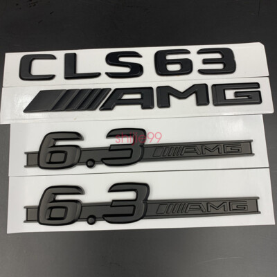 Matte black CLS63 AMG 6.3 AMG Letters Trunk Embl Badge Sticker for Mercedes Benz