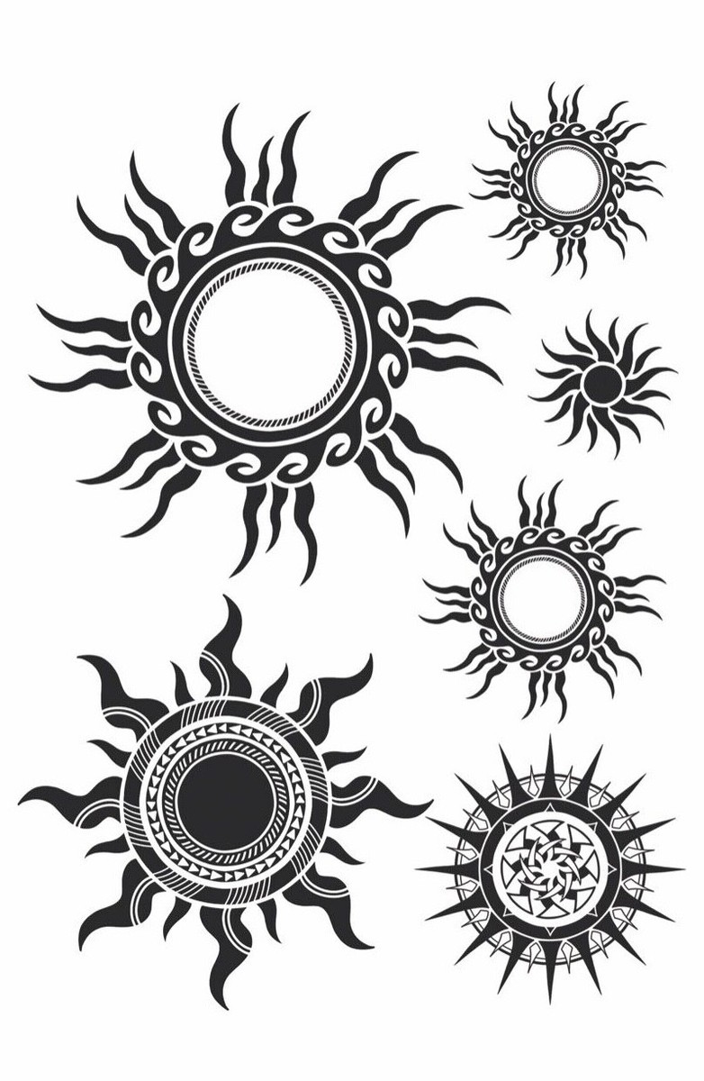 Tribal Suns Temporary Tattoos | eBay