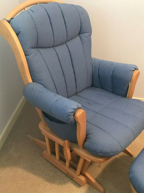 dutailier sleigh glider and ottoman