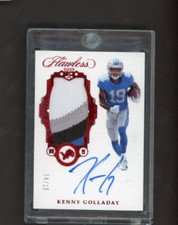 2017 Panini Flawless Rookie Patch Autographs Ruby #25 Kenny Golladay /15   *S87