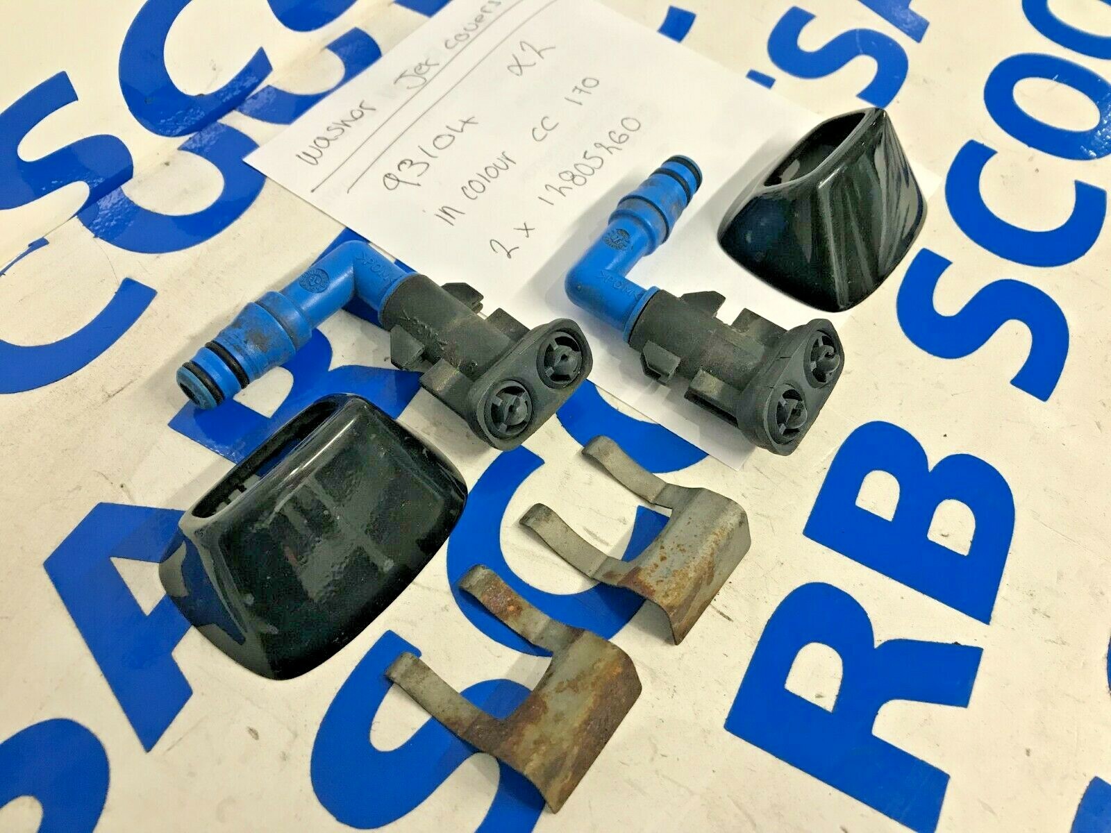 SAAB 93 93 Pair Washer Jets & Covers Black 170 12805260 9186049