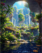 Landscape Paint by Numbers for Adults-Scenery Paint by Number on Canvas without