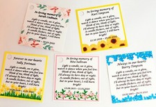 FUNERAL, REMEMBRANCE, MEMORIAL - PERSONALISED TAGS ** LABELS ** FAVOUR TAGS