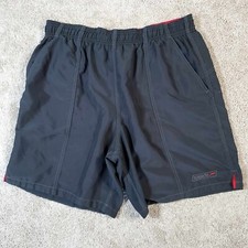 Speedo Shorts Men's Large Black Elastic Waist Swim Trunks