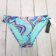 La Blanca Cove Side Shirred Hipster Bikini Bottom Size 10