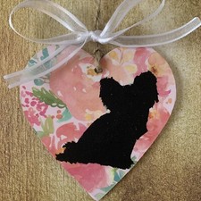 Papillon HangingHeart Wall Sign Dog Puppy Papillon Gifts