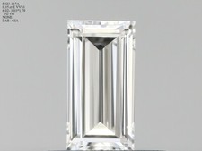 GIA CERTIFIED 0.35Ct Natural Diamond E VVS1 Grade 6 x 3 mm Straight Baguette Cut 3709.71 per carat