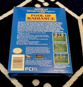 Advanced Dungeons & Dragons: Pool of Radiance NR MINT Nintendo NES CIB