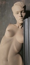 Vintage Textured Art Deco Style Female Mannequin Bust