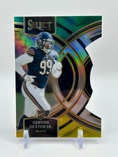 2023 Panini Select Gervon Dexter Sr. RC Green & Yellow Prizm Die-Cut #138 Bears