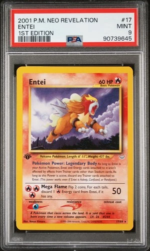 ENTEI 17/64 1ST EDITION NEO REVELATION POKEMON PSA 9
